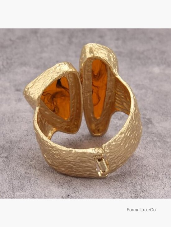 Chunky Gold Cuff Bracelet Trendy Statement Arm Bangle Jewelry